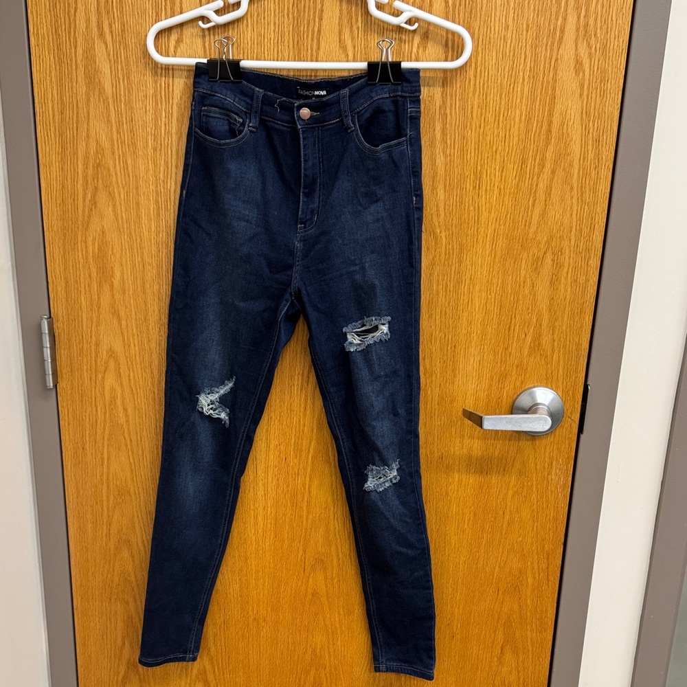 Fashion‎ Nova Dark Blue High-Waisted Jeans